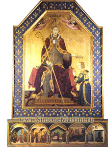 Алтарь Святого Людовика Тулузского, или Неаполитанский алтарь. Симоне Мартини - www.SimoneMartini.ru